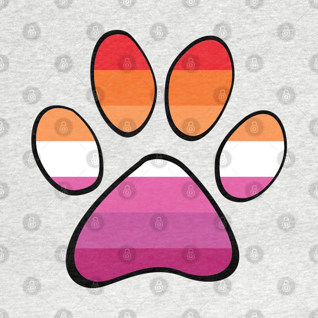 Lesbian Pride Paw by HyperOtterDesigns